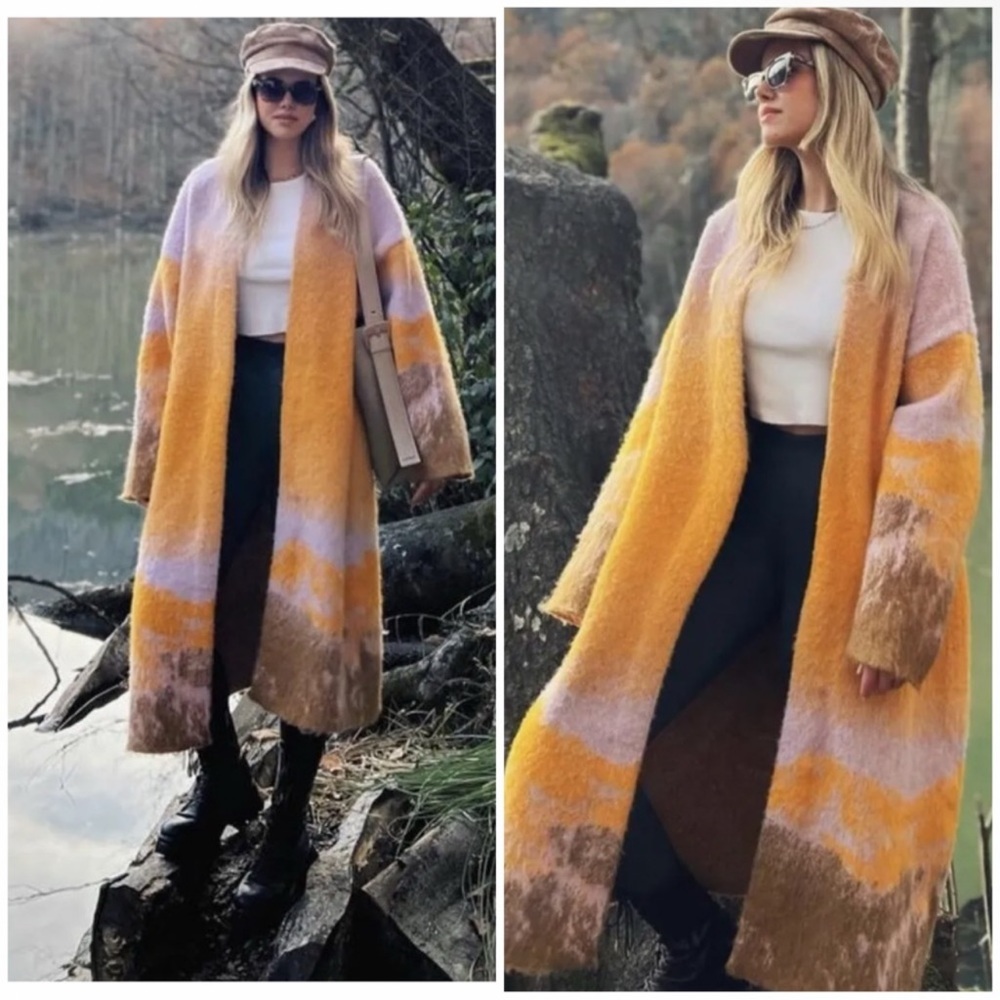 ZARA SUNSET KNIT COAT